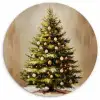 Kerst - Sfeer - Groen Wandcirkel kunststof plaat 5mm dik klein -3d