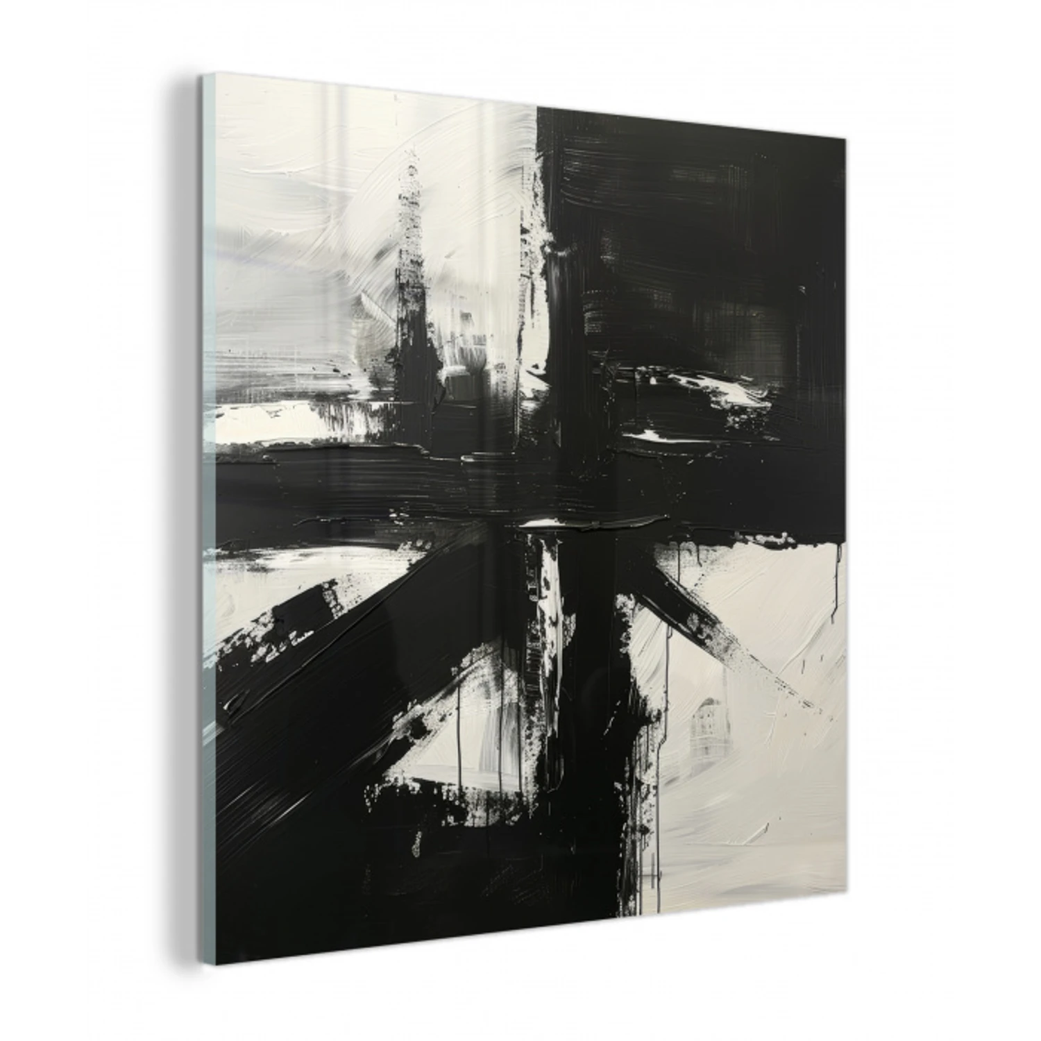 Modern - Zwart wit - Abstract - Kunst plexiglas 5mm klein -z3d