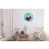 Kersen - Rood - Drie - Geverfd Wandcirkel aluminium klein -woonkamer