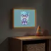 Superheld - Blauw - Jongens Light Box met batterij (Wandlamp kind) middel -sfeer5_kind