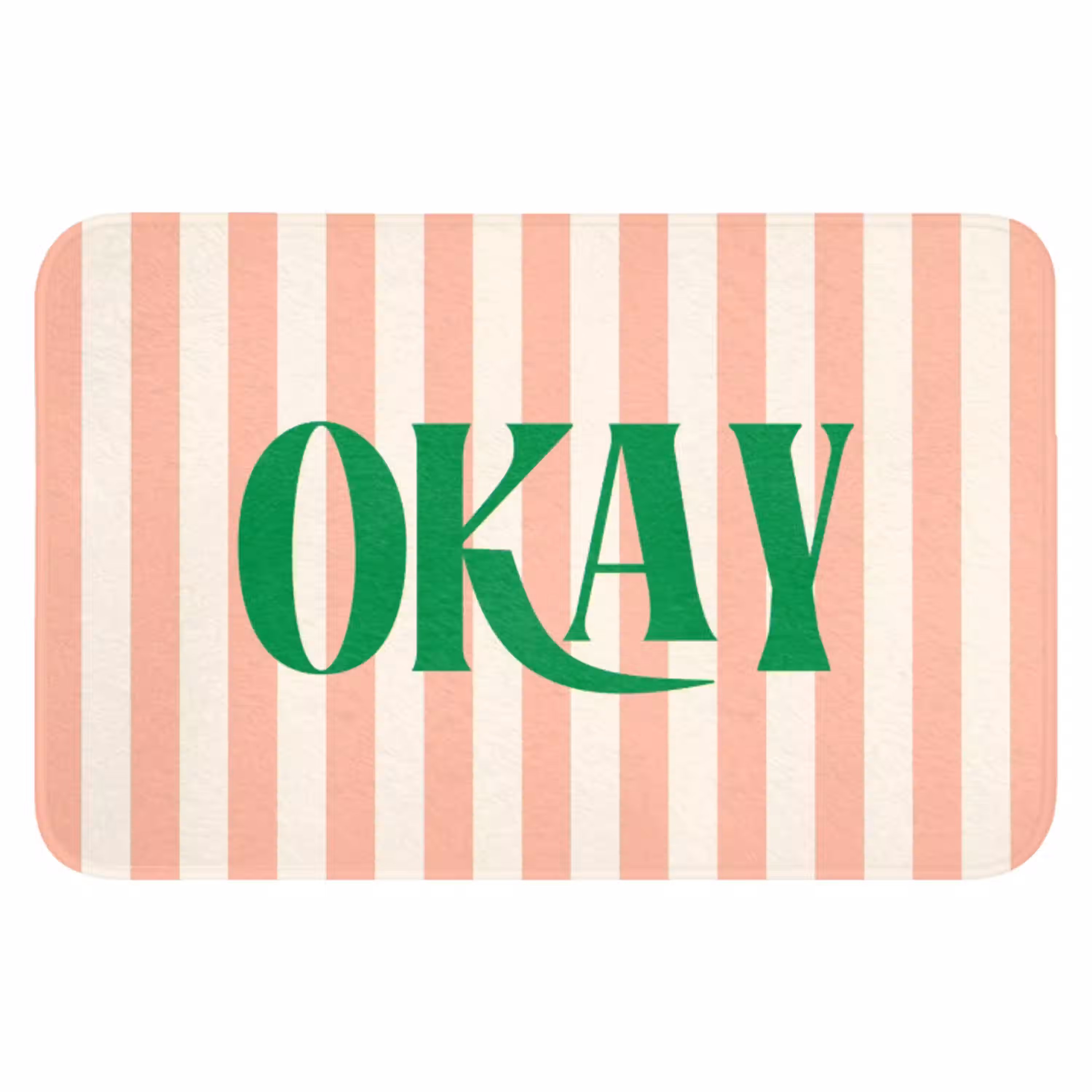 Zachtroze - Groen - Strepen - Okay WCmat klein -3d