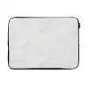 Wit - Marmer - Grijze aders laptophoes neopreen klein 279 -3d