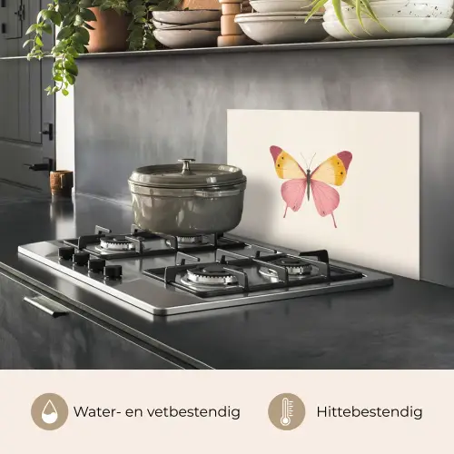 Vlinder - Illustratie - Roze keuken achterwand spatscherm klein -usp_NL