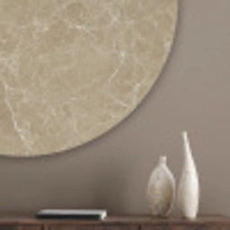 Beige - Marmer - Witte aders Akoestische PET Vilt - Rond klein 838 -sfeer5_closeup