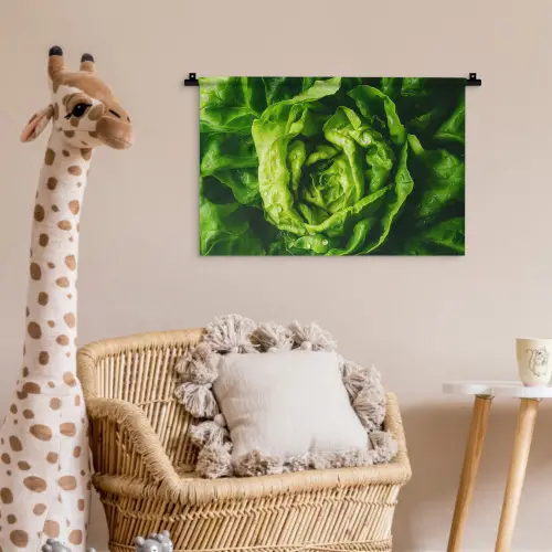 Groente - Sla - Groen Wandkleed katoen klein -wsfeer5_kind