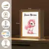 Unicorn - Meisjes - Kinderen - Eenhoorn - Roze Light Box met kabel (Kinderlampje) klein -USP_NL