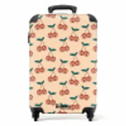 Retro disco kersen patroon kleurrijk NBS - Handbagage koffer - Volwassenen Unisex middel -productfoto_recht