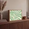 Zebrapatroon - Groen - Retro Light Box met batterij (Wandlamp) middel -sfeer2