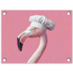 Flamingo - Roze - Koksmuts - Vogel tuinposter los doek klein -3d