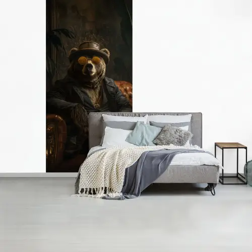 Beer - Bruin - Pak - Hoed fotobehang vinyl groot -slaapkamer