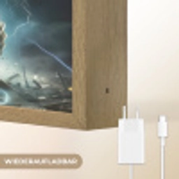 Monstertruck - Bliksem - Blauw - Jongens - Auto Light Box met batterij (Wandlamp kind) middel -USP_websiteoplaadbaarDE