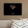 Cocktail - Zwart - Spetters - Glas canvas 2cm klein -sfeer3