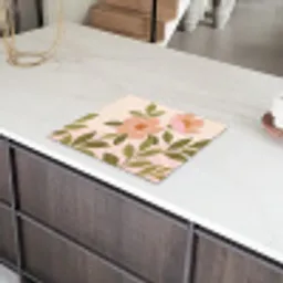 Grafisch - Bloemen - Roze Inductie beschermer vinyl 3mm middel -sfeer8