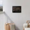 Wereldkaart - Espresso - Zwart tuinposter los doek klein -sfeer8