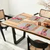 Tijger - Strik - Jasje - Roze Placemat vinyl groot -zzsfeer4_Kitchenyeah-website