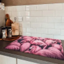 Flamingo - Roze - Dieren Inductie beschermer vinyl 3mm klein -sfeer3