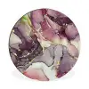 Marmer - Rood - Paars - Goud Wandcirkel aluminium klein -3d