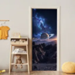 Fantasy - Kosmos - Landschap deurposter klein -sfeer4
