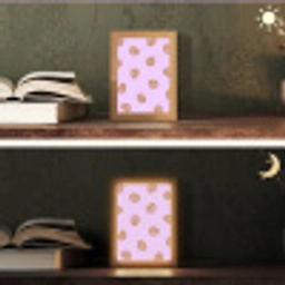 Pretzels - Eten - Paars Light Box met kabel (Tafellamp) klein -sfeer3