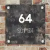 Verweerd metaal - Modern Naambord Vierkant klein -sfeer2