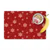 Illustratie - Sneeuwvlokken - Rood Placemat vinyl groot 368 -zzzproduct_Kitchenyeah-website