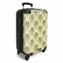 Klassiek - Waaier - Groen NBS - Handbagage koffer - Volwassenen Unisex middel -productfoto_3d
