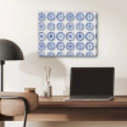 Borden - Bloemen - Patroon - Blauw PET vilt klein 837 -sfeer5