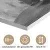 Geit - Bord - Spaghetti - Zwart Wit PET vilt klein -closeup_NL