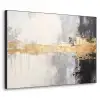 Goud - Luxe - Acryl - Kunst Textielframe zwart klein -3d