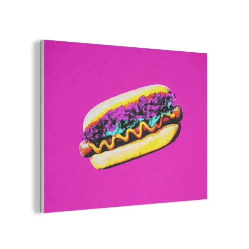 Hotdog - Roze - Retro PET vilt klein -3d