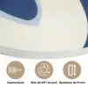 Zwaan - Wit - Snavel - Illustratie Akoestische PET Vilt - Rond klein -closeup_FR