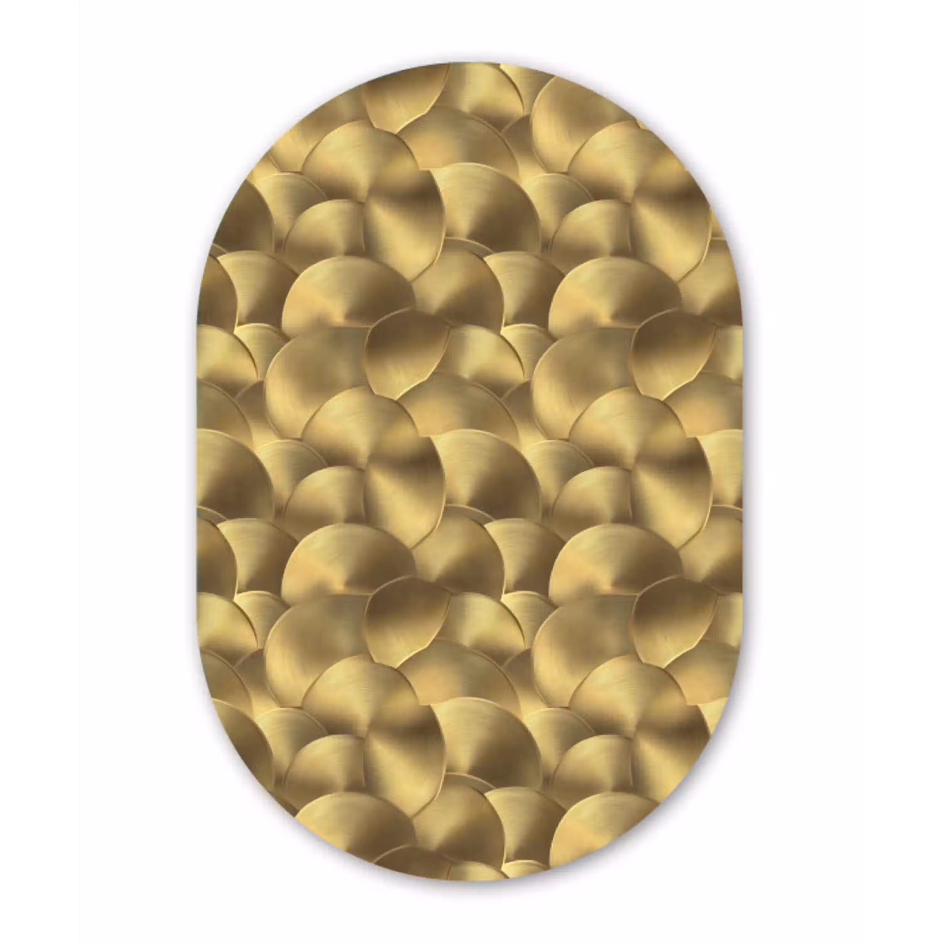 Modern - Cirkel - Goud Wandcirkel Ovaal Aluminium middel 839 -3d