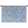 Abstract - Blauw - Bladeren Wandkleed katoen middel -zz3d