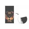 Leeuw - Dieren - Zwart - Portret fotobehang vinyl groot -3d
