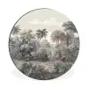 Tropisch - Landschap - Illustratie Wandcirkel aluminium klein -3d