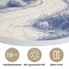 Rustiek - Landgoed - Blauw Akoestische PET Vilt - Rond klein -closeup_NL