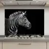 Zebra - Zwart - Wit - Portret - Dieren keuken achterwand spatscherm klein -3d_website