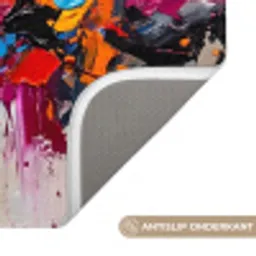 Abstract - Schilderij - Kleurrijk - Dynamisch Badmat klein -USP_AntislipNL