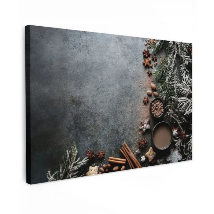 Winter - Kruiden - Sneeuw - Chocolade canvas 2cm klein -z3d