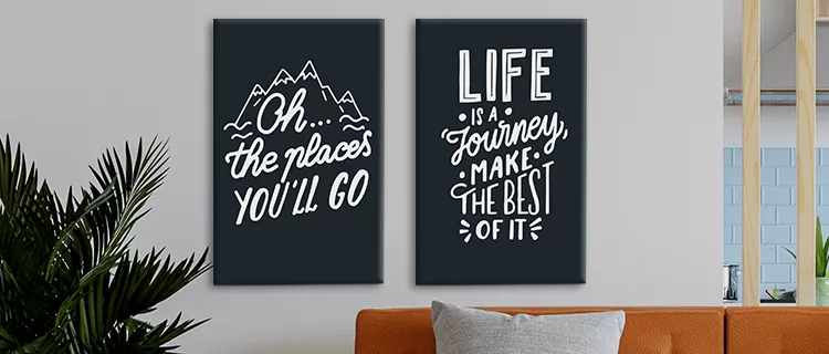 Banner tekst op canvas