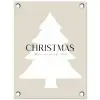 Kerstboom - Japandi - Christmas - Beige tuinposter los doek klein -3d