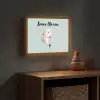Dolfijn - Zeewier - Grijs Light Box met batterij (Wandlamp kind) middel -sfeer5_kind