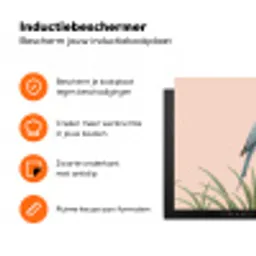 Vogel - Bloem - Natuur - Roze Inductie beschermer vinyl 3mm klein -zzzzzzz-td-ups