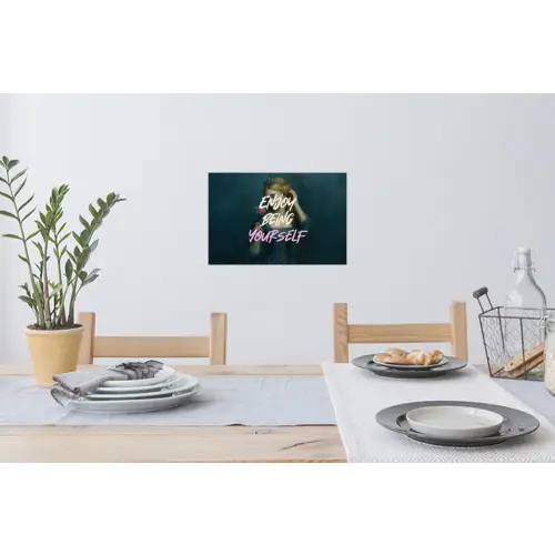 Vrouw - Roos - Quote Muursticker klein -eettafel