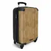 Lichtgele houten planken met rode accenten en noesten NBS - Handbagage koffer - Volwassenen Unisex middel -productfoto_3d