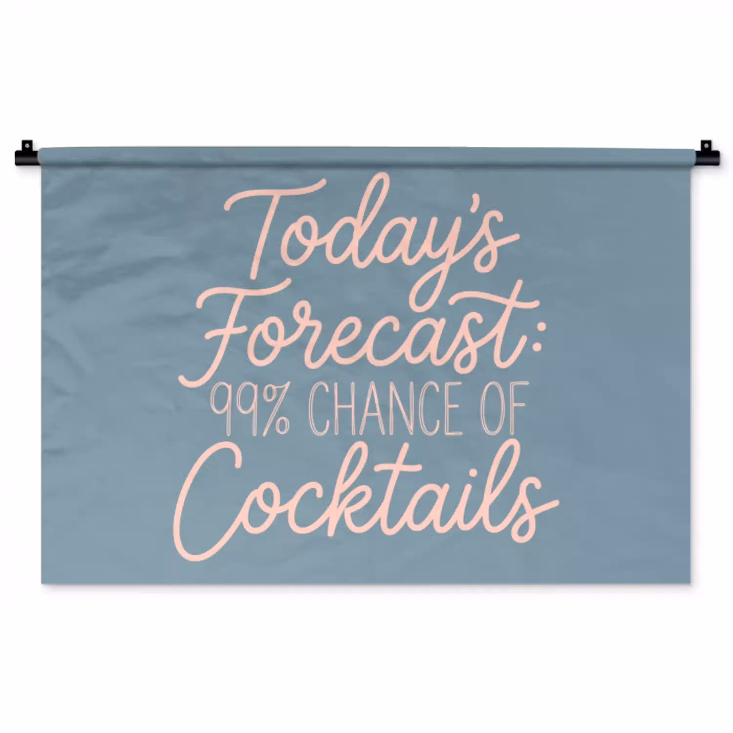 Today's Forecast - Cocktails - Blauw Wandkleed katoen middel -zz3d