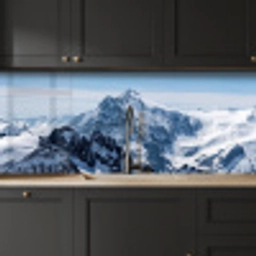 Landschap - Bergen - Sneeuw - Wit keuken achterwand 2 middel -sfeer1