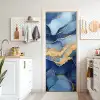 Marmer - Blauw - Goud - Abstract deurposter klein -sfeer5
