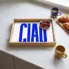 Ciao - Hoofdletters - Blauw - Minimalistisch Dienblad Rechthoek middel -sfeer2