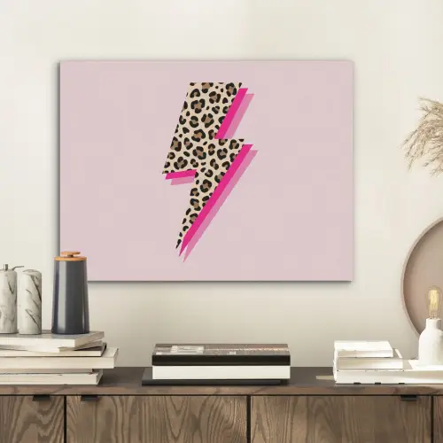 Stippen - Roze - Bliksem PET vilt klein -sfeer1
